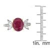 Image 4 : 2.34 ctw Ruby and Diamond Ring - 18KT White and Yellow Gold