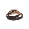 Image 4 : Valentino Black Lizard Skin Green Rhinestone Buckle Thin Belt