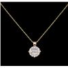 Image 1 : 0.40 ctw Diamond Pendant With Chain - 14KT Rose Gold