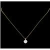 Image 2 : 0.40 ctw Diamond Pendant With Chain - 14KT Rose Gold