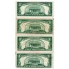 Image 2 : Lot (4) 1934 $5 Silver Certificate Notes