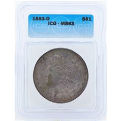 1883-O $1 Morgan Silver Dollar Coin ICG MS63