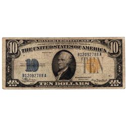 1934A $10 North Africa Emergency WWII Silver Certificate Note