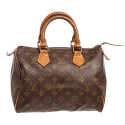 Louis Vuitton Monogram Canvas Leather Speedy 25 cm Bag