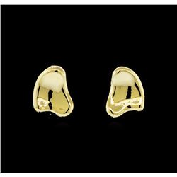 Asymmetric Nugget Post Earrings - Gold Plated