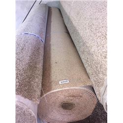 New Full Roll of Residential Carpet (sold by the square foot).Light Brown, Berber level loop