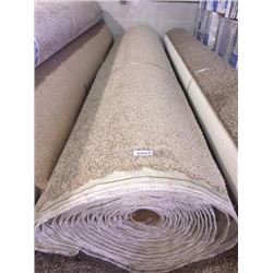 New Full Roll of Residential Carpet (sold by the square foot).Neutral Beige