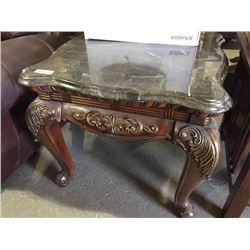 29" X 28" end table with a granit top