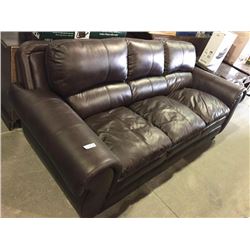 Leather 3 person couch used condition