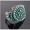 Image 2 : Navajo Sterling Silver Turquoise Petit Point Cuff