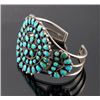 Image 3 : Navajo Sterling Silver Turquoise Petit Point Cuff
