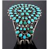 Image 4 : Navajo Sterling Silver Turquoise Petit Point Cuff