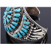 Image 5 : Signed Navajo Sterling Silver and Turquoise Cuff