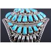 Image 7 : Signed Navajo Sterling Silver and Turquoise Cuff