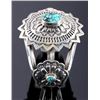 Image 8 : Signed Navajo Sterling Silver Turquoise Cuff