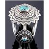 Image 9 : Signed Navajo Sterling Silver Turquoise Cuff