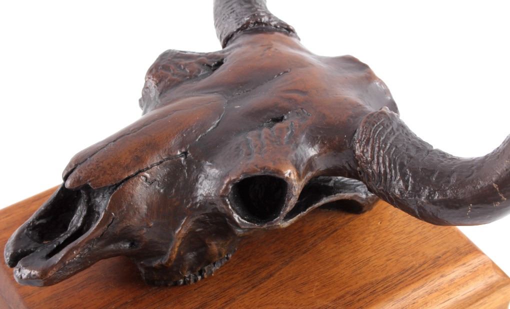 Original Bob Scriver Buffalo Skull Bronze