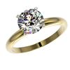 Image 2 : 2.03 CTW Certified H-SI/I Quality Diamond Solitaire Engagement Ring 10K Yellow Gold - REF-615W2F - 3