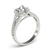 Image 4 : 2.05 CTW Certified VS/SI Princess Diamond Solitaire Halo Ring 18K White Gold - REF-661Y4K - 27108