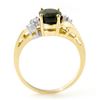 Image 2 : 1.67 CTW Blue Sapphire & Diamond Ring 10K Yellow Gold - REF-21X3T - 13011