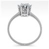 Image 4 : 1.0 CTW VS/SI Cushion Diamond Solitaire Engagement Ring Size 7 18K White Gold - REF-287Y4K - 35898