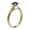 Image 4 : 1.08 CTW Fancy Black VS Diamond Solitaire Engagement Ring 10K Yellow Gold - REF-29Y3K - 36515