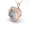 Image 1 : 1.50 CTW Certified VS/SI Diamond Necklace 18K Rose Gold - REF-525W6F - 36008