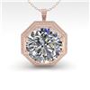 Image 2 : 1.50 CTW Certified VS/SI Diamond Necklace 18K Rose Gold - REF-525W6F - 36008