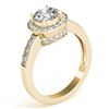 Image 4 : 1.4 CTW Certified VS/SI Diamond Solitaire Halo Ring 18K Yellow Gold - REF-383F8N - 26972