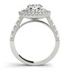Image 2 : 3 CTW Certified VS/SI Diamond Solitaire Halo Ring 18K White Gold - REF-796W4F - 26886