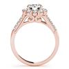 Image 4 : 2.39 CTW Certified VS/SI Diamond 2Pc Wedding Set Solitaire Halo 14K Rose Gold - REF-436M9H - 30742