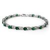 Image 1 : 5.02 CTW Emerald & Diamond Bracelet 14K White Gold - REF-52A4X - 14061