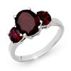 Image 1 : 3.05 CTW Garnet Ring 10K White Gold - REF-22T2M - 13555