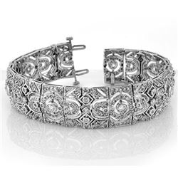 8.0 CTW Certified VS/SI Diamond Bracelet 14K White Gold - REF-579K5W - 11472
