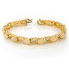Image 1 : 7.05 CTW Opal & Diamond Bracelet 10K Yellow Gold - REF-60T9M - 10384