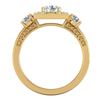 Image 4 : 1.55 CTW VS/SI Diamond Solitaire Art Deco 3 Stone Ring 18K Yellow Gold - REF-272W8F - 37276