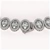 Image 4 : 42.56 CTW Oval Diamond Designer Necklace 18K White Gold - REF-7835W8F - 42812