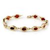 Image 1 : 6.20 CTW Garnet Bracelet 10K Yellow Gold - REF-36M2H - 13852