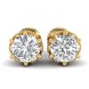 Image 2 : 2.04 CTW VS/SI Diamond Solitaire Art Deco Stud Earrings 18K Yellow Gold - REF-361X8T - 37243