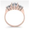Image 4 : 2.0 CTW Past Present Future VS/SI Princess Diamond Ring 18K Rose Gold - REF-414M2H - 35915