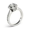 Image 4 : 1.5 CTW Certified VS/SI Diamond Solitaire Halo Ring 18K White Gold - REF-404H4A - 26889