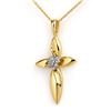 Image 1 : 0.02 CTW Certified VS/SI Diamond Pendant 14K Yellow Gold - REF-16X2T - 13623