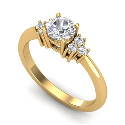 0.75 CTW VS/SI Diamond Ring 18K Yellow Gold - REF-131W3F - 36934