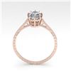 Image 4 : 1.0 CTW VS/SI Oval Diamond Solitaire Engagement Ring 18K Rose Gold - REF-283N5Y - 35747