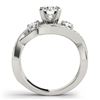 Image 2 : 2.01 CTW Certified VS/SI Diamond Bypass Solitaire Ring 18K White Gold - REF-558W5F - 27669