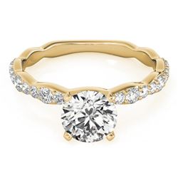 1.4 CTW Certified VS/SI Diamond Solitaire Ring 18K Yellow Gold - REF-361N5Y - 27479