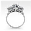 Image 4 : 2 CTW Solitaire Past Present Future VS/SI Cushion Diamond Ring 18K White Gold - REF-414W2F - 35787