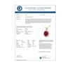 Image 2 : 5.32 CTW Ruby & Diamond Pendant 10K Yellow Gold - REF-78X2T - 13814