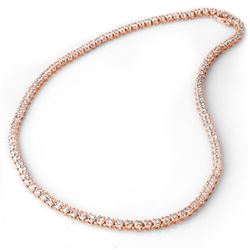 7.0 CTW Certified VS/SI Diamond Necklace 14K Rose Gold - REF-418A3X - 10238