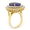 Image 2 : 8.78 CTW Tanzanite & Diamond Ring 14K Yellow Gold - REF-375H6A - 13386